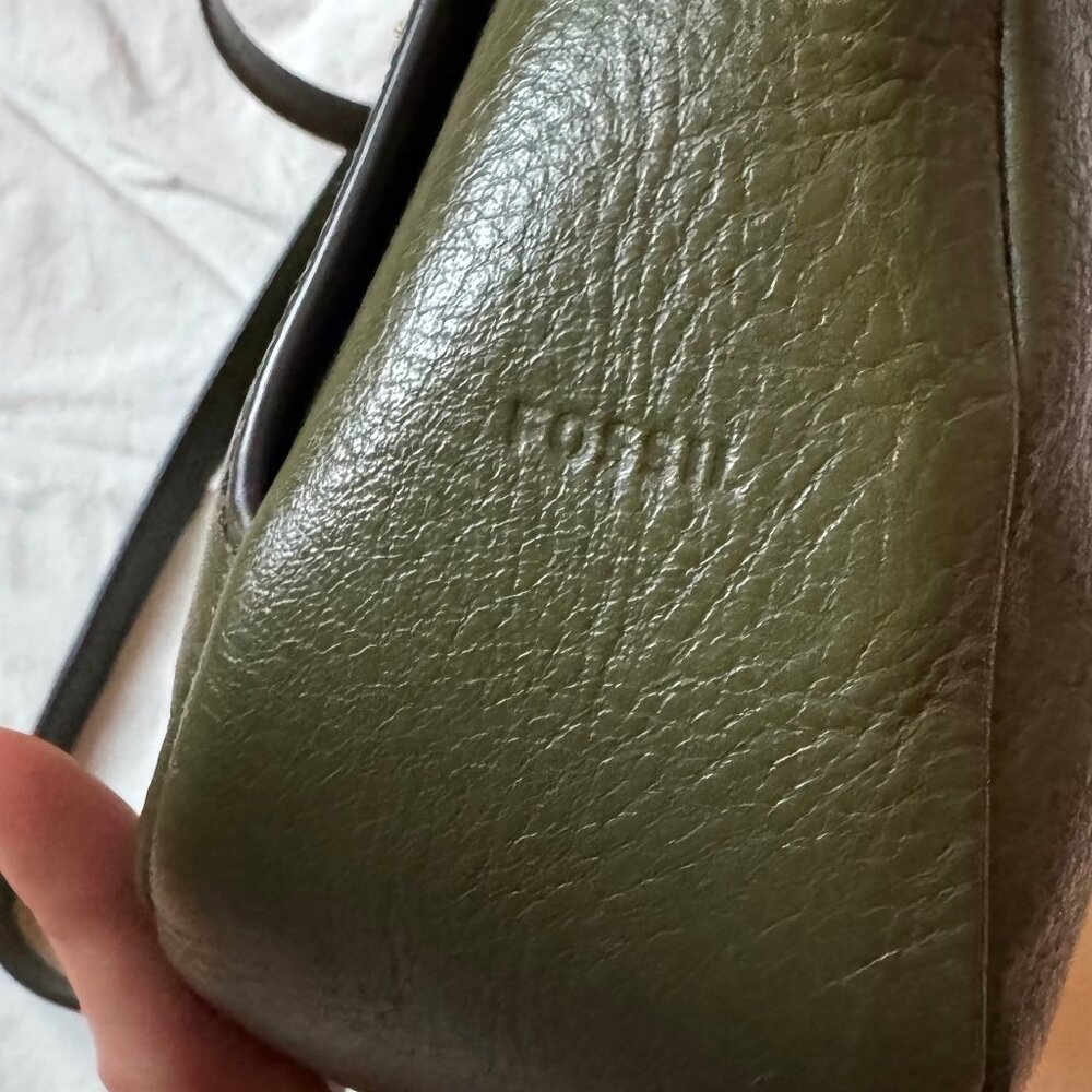 Fossil Jolie Olive Green Leather Crossbody Bag Two Straps - Picture 3 of 11
